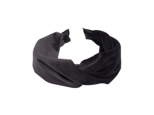 Dark Velor Folded hair hoop Charcoal – 7028210026460