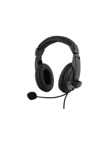 Deltaco HL-50 – Headset – full size – wired – 3.5 mm jack – black – 7333048030627