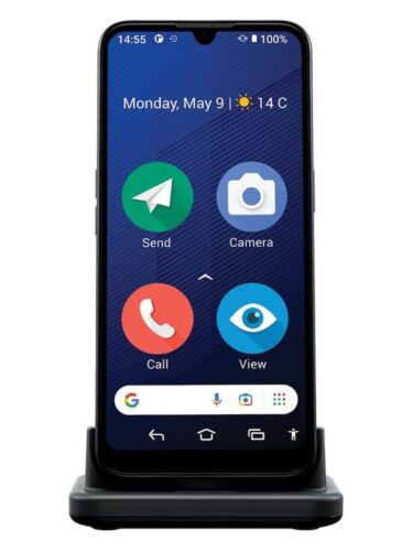 Doro 8210 64GB/4GB – Dark Blue with Cradle – 7322460084165