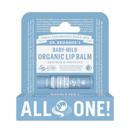 Dr. Bronner’s Baby-Mild Organic Lip Balm Hang Pack 4 g – 0018787251904