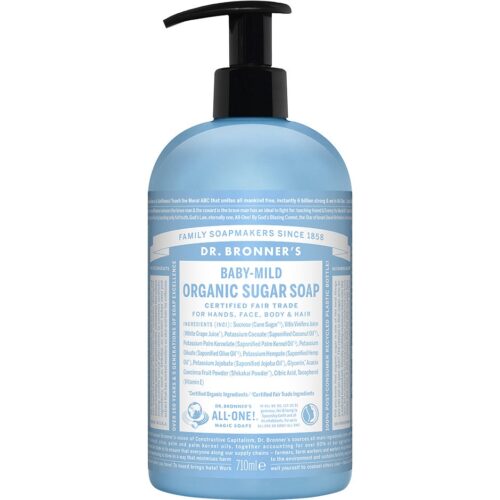 Dr. Bronner’s Organic Sugar Soap Baby-Mild – 710 ml – 0018787830642
