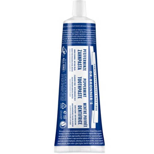 Dr. Bronner’s Toothpaste Peppermint – 140 g – 0018787321102