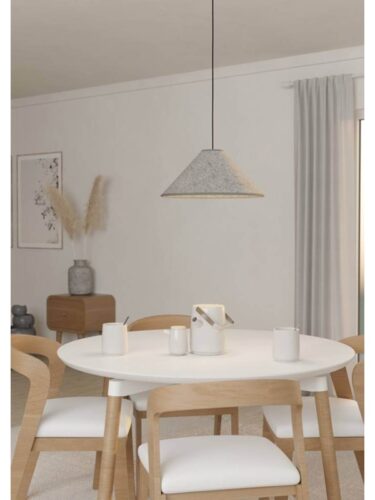 EGLO ALSAGER PENDEL E27 SORT/GRÅ – 9002759439842