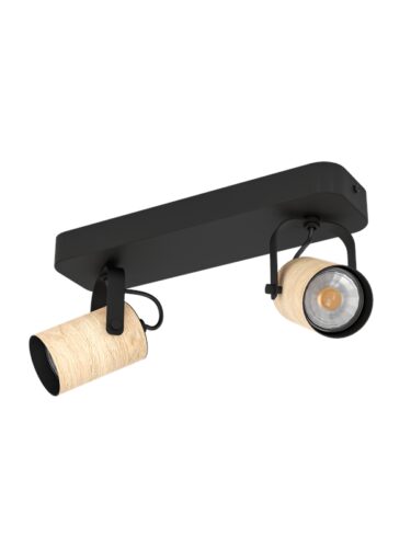 EGLO CAYUCA SPOT GU10 2X250LM SORT/BRUN – 9008606239993
