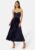 Elle Zeitoune Milan Bustier Pleated Dress Navy S (UK10) – 9351092112913
