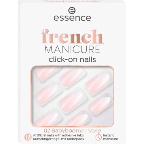 essence French Manicure Click-on Nails 02 Babyboomer Style – 4059729422484