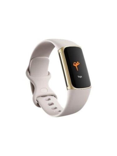 Fitbit Charge 5 Lunar Hvit/Bløtt gull – 0810038855875