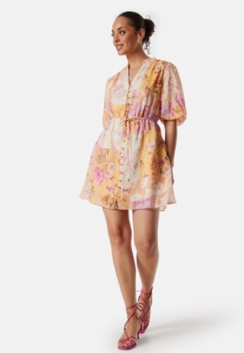 FOREVER NEW Loanna Mini Skater Dress Pink/Floral 34 – 9360454244315