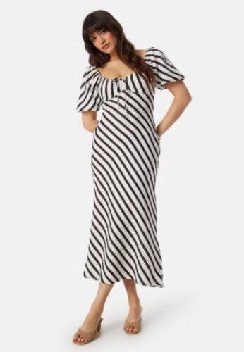 FOREVER NEW Stripe Midi Dress Royston Stripe 34 – 9360454163340