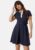 GANT Contrast Collar Pique Dress Navy M – 7325707552618