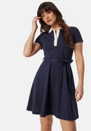 GANT Contrast Collar Pique Dress Navy M – 7325707552618