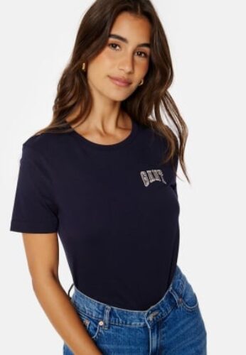 GANT Reg Logo SS T-Shirt EVENING BLUE S – 7325707264399