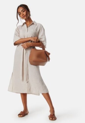 GANT Rel Linen SS Shirt Dress Sand 38 – 7325707568336