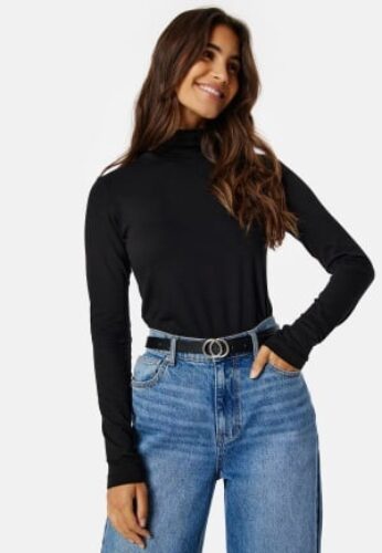GANT Slim LS Turtleneck 5 Black L – 7325706398118