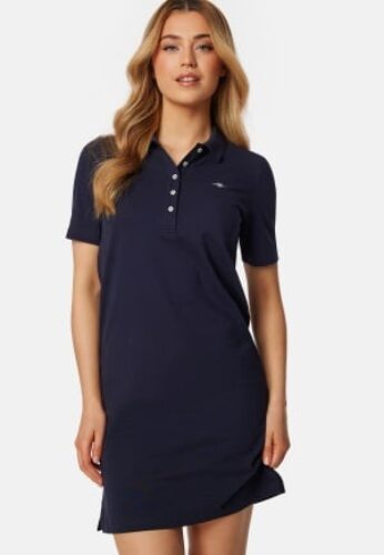 GANT Slim Shield Pique Dress Blue XS – 7325707545078