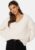 GANT Textured Cotton V-Neck Sweater Cream L – 7325707397059