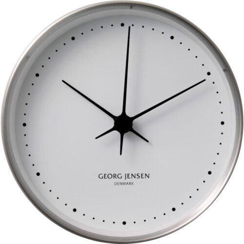 Georg Jensen Henning Koppel Veggur Stål/Hvit 10cm – 5705145021914