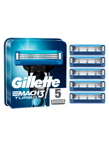 Gillette Mach3 Turbo Razor Blades 5 Pcs – 7702018462803