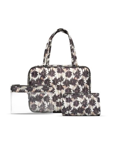 Gillian Jones 3-piece cosmetic bag set – Palm print – 5713982011319