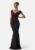 Goddiva Bardot Pleat Maxi Dress Black XXS (UK6) – 5056120250042