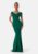 Goddiva Bardot Pleat Maxi Dress Emerald XXS (UK6) – 5056120250189