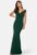 Goddiva Bardot Pleat Maxi Dress Green XXS (UK6) – 5056120241453