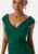 Goddiva Bardot Pleat Maxi Split Dress Emerald L (UK14) – 5056120250370