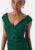 Goddiva Bardot Pleat Maxi Split Dress Emerald XS (UK8) – 5056120250349