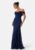 Goddiva Chiffon Off Shoulder Maxi Dress Navy L (UK14) – 5056120201310