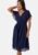 Goddiva Flutter Chiffon Midi Dress Navy XS (UK8) – 5056120202515