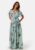 Goddiva Flutter Floral Maxi Dress Duck Egg XXS (UK6) – 5056120250417