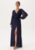 Goddiva Long Sleeve Chiffon Dress Navy XS (UK8) – 5056120243501