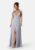Goddiva Multi Tie Maxi Dress Split Light blue XXS (UK6) – 5056120244218