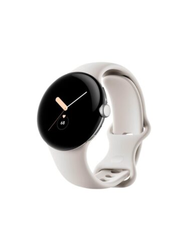 Google Pixel Watch – Polished Silver with Chalk Band – 0840244600181