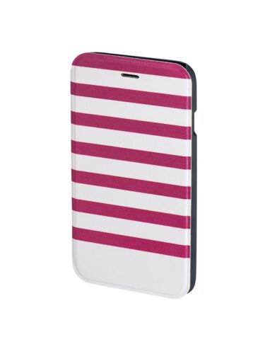Hama «Stripes» Booklet Case for Apple iPhone 6/6s magenta/white – 4047443283641