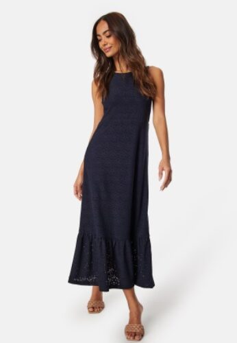 Happy Holly Broderie Anglaise Dress Navy 32/34 – 7333340301180