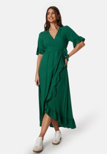 Happy Holly Emmie Viscose Maxi Dress Emerald green 32/34 – 7333340242193