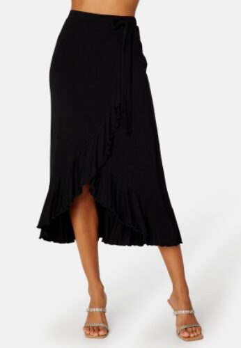 Happy Holly Frill Wrap Skirt Black 48/50 – 7333340139417