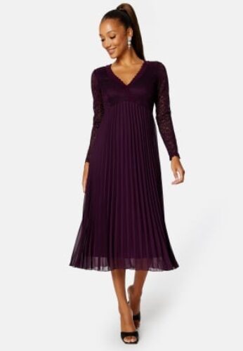 Happy Holly Henley Dress Plum 40/42 – 7333340175880