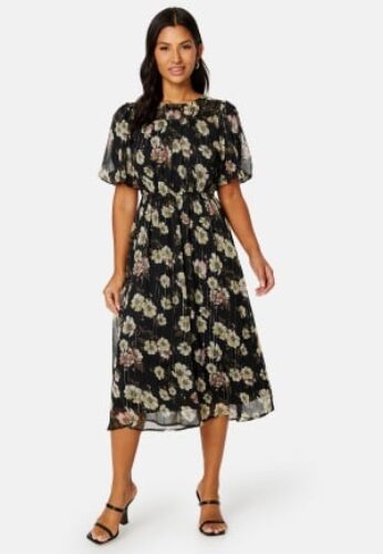 Happy Holly Lynetta Midi Dress Black / Floral 52/54 – 7333340154007