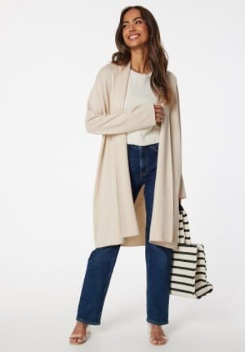 Happy Holly Neliya Fine Knitted Cardigan Light beige 32/34 – 7333340291245