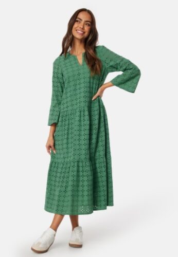 Happy Holly Noralie Broderie Anglaise Dress Green 32/34 – 7333340298220