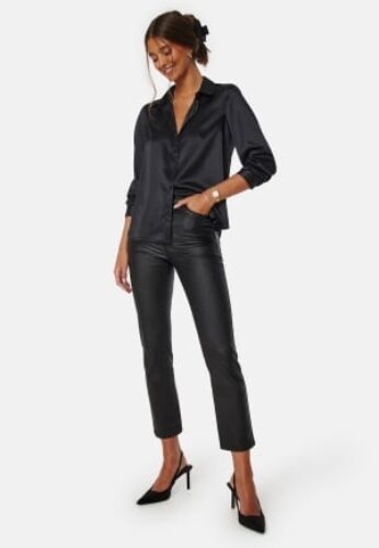 Happy Holly Opal Straight Leg Coated Pants Black 50 – 7333340265901