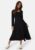 Happy Holly Soft Rib Slit Midi Dress Black 32/34 – 7333340312186