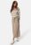 Happy Holly Striped O-neck Knitted Dress Ljusbeige/Striped 52/54 – 7333340286203