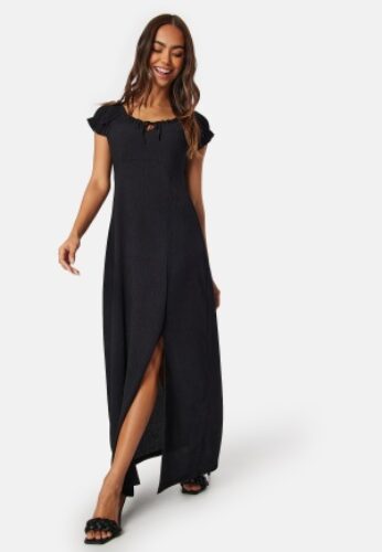 Happy Holly Structure Maxi Slit Dress Black 32/34 – 7333340300152