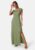 Happy Holly Structure Maxi Slit Dress Dusty green 32/34 – 7333340300091