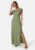 Happy Holly Structure Maxi Slit Dress Dusty green 48/50 – 7333340300138