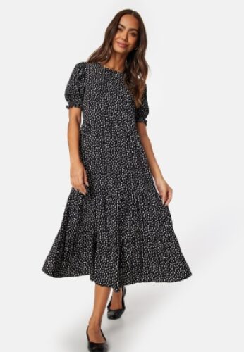 Happy Holly Tris Viscose Midi Dress Care Black/Patterned 32/34 – 7333340298763