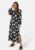 Happy Holly V-neck Raglan Viscose Dress Black/Patterned 48/50 – 7333340298923